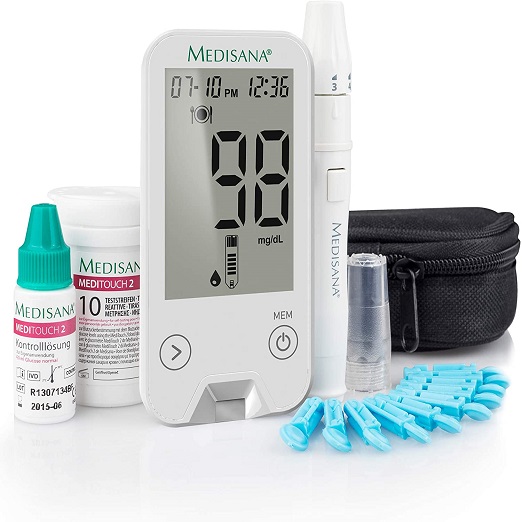 Glucosemeter – Meet In Mg Per Dl En Mmol Per L. Set Incl. Teststrips, Lancetten, Prikpen. MediTouch 2 Dual Van Medisana. Diabetes Mellitus. Incl. USB-kabel Voor Gegevensoverdracht Naar VitaDock Online